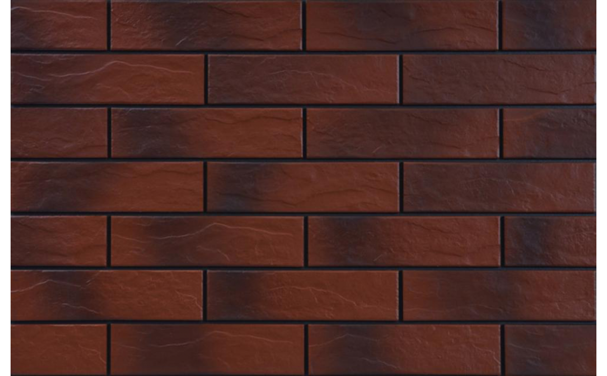 Burgund - фасадна рустикална плочка клинкер с отенък 24.5x6.5 - Image 1