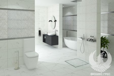 Calacatta Marmi Glossy 30x90 серия плочки за баня