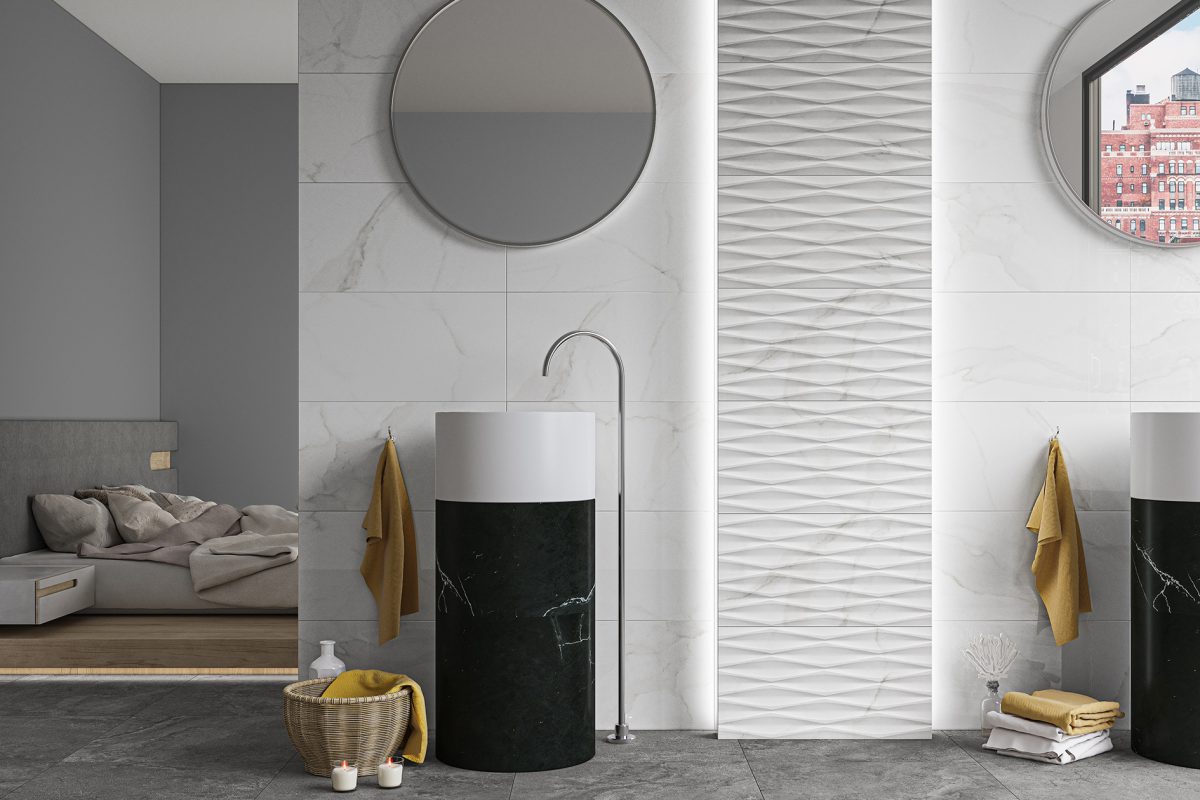 Essens White 31.6x60 серия плочки за баня - Image 1