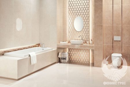 Meteor Beige 29.8x74.8 серия плочки за баня