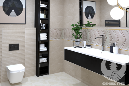 Artan Crema 33.3x55 серия плочки за баня