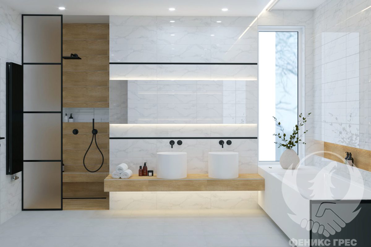 Ascot Grey 25x75 серия плочки за баня - Image 1