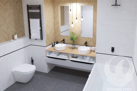 Avena Bianca Sierra/Beige Chevron 30x90 серия плочки за баня