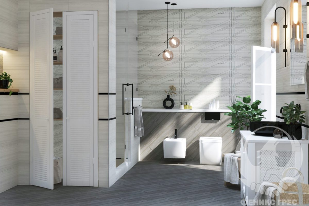 Belladonna Chiaro 30x90  серия плочки за баня - Image 1