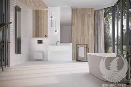 Brentwood White Glossy 30x60 серия плочки за баня