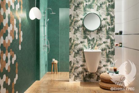 Burano Green 30.8x60.8 серия плочки за баня