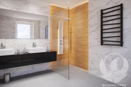 Calacatta White 25x75 серия плочки за баня