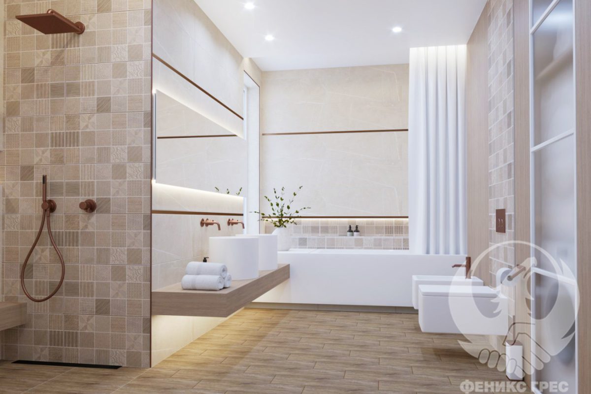 Calgary Beige 33x90 серия плочки за баня - Image 1