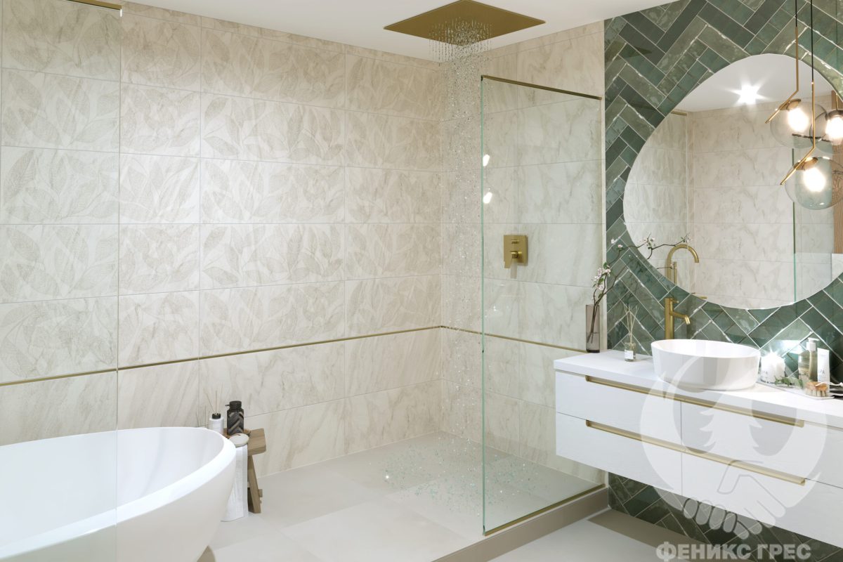 Camile Beige 33x90 серия плочки за баня - Image 1