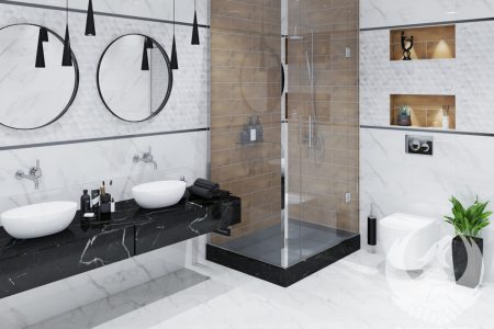 Casablanca White 30x90 серия плочки за баня