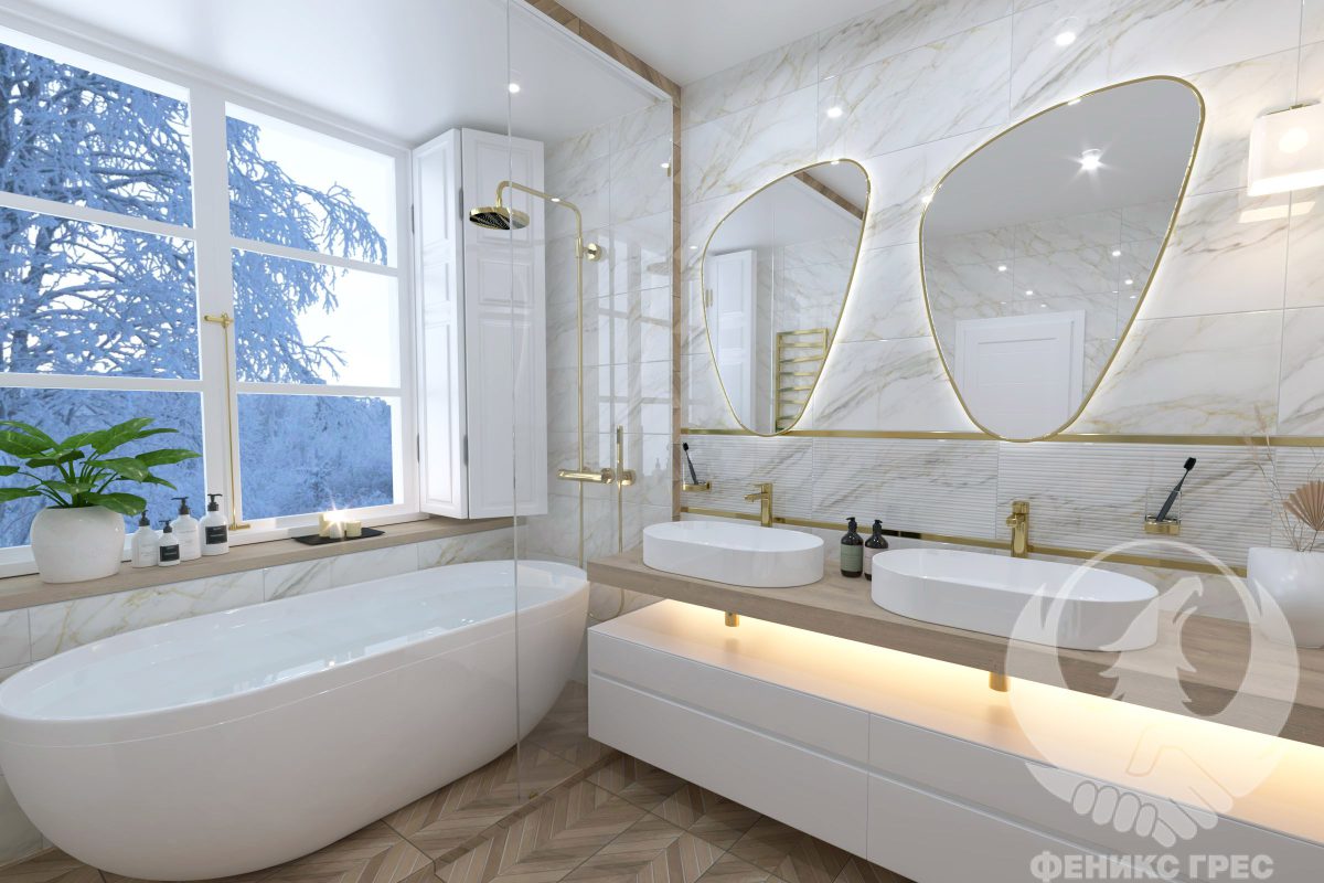 Caspio Gold Brillo 30x60 серия плочки за баня - Image 1