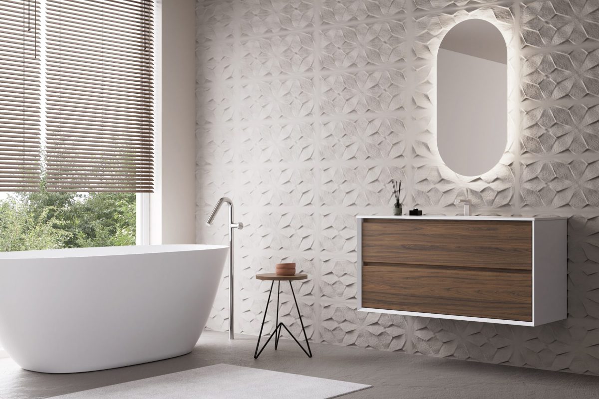 Конзолен шкаф с мивка Cool White Matt/Walnut 80см - Image 7