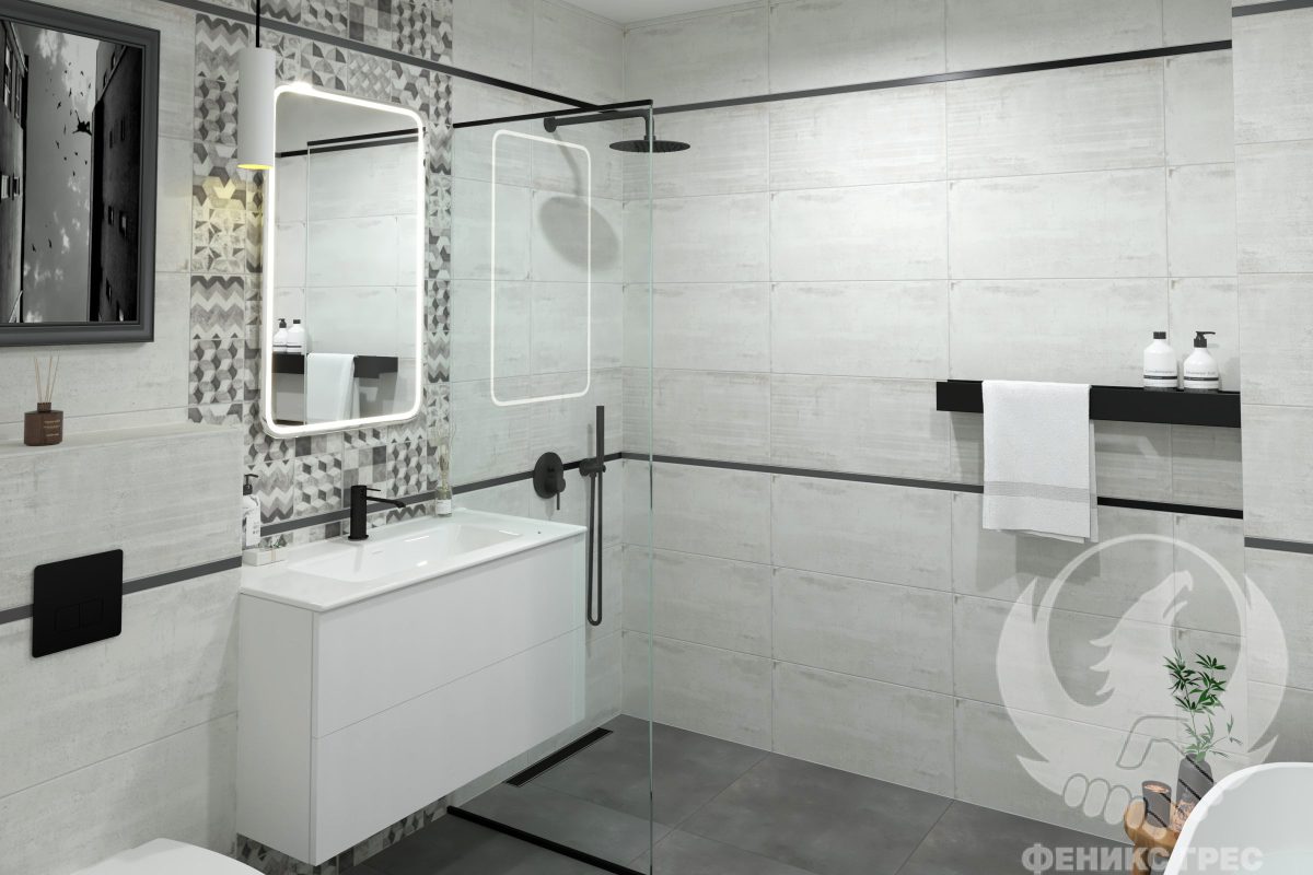 Detroit White 30x60  серия плочки за баня - Image 1