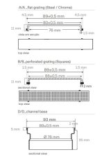 Линеен подов сифон Dry50 Lineal Flat 70 CHROME - Image 7