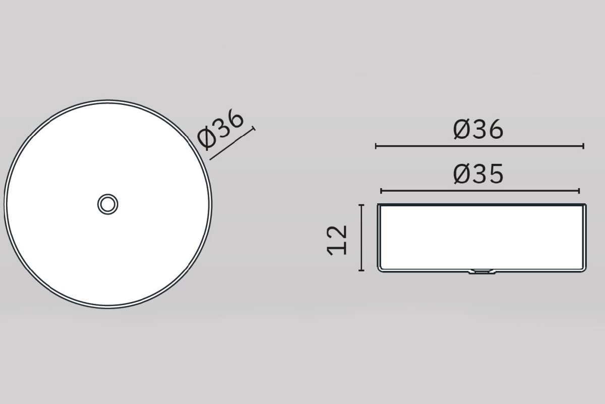 Мивка за плот Roll Mint Green Matt  Ø36x12см - Image 2