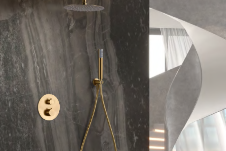 Вградена термостатна душ система с пита от тавана Piamonte/Genova