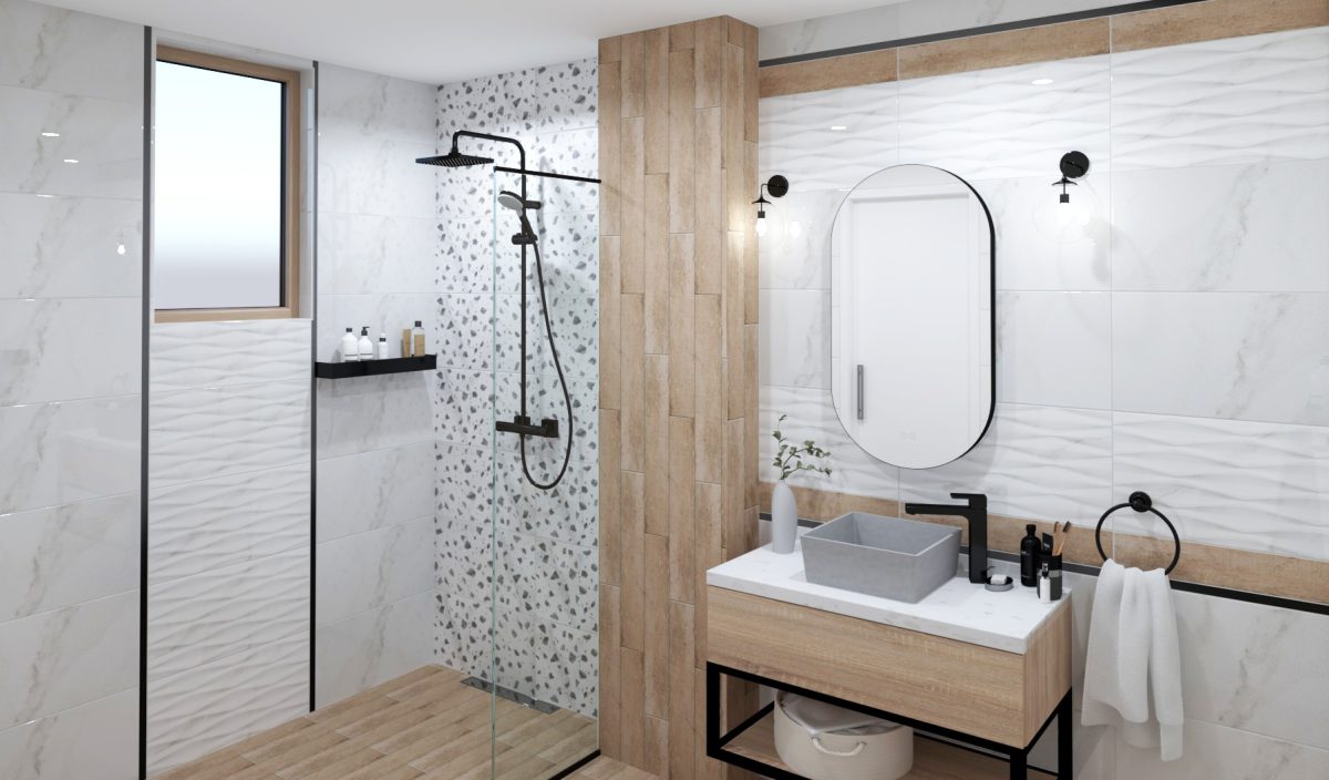 Essens White 31.6x60 серия плочки за баня - Image 2