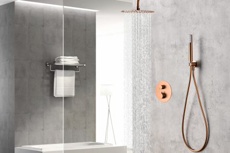 Вградена термостатна душ система с пита от тавана Tivoli/Monza