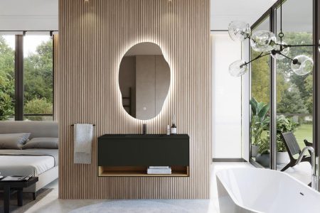 Огледало с лед осветление с неправилна форма Como