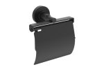 Държач за тоалетна хартия с капак IOM Black A9127XG