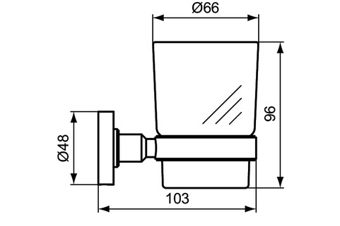 Стъклена чаша с държач IOM A9120AA - Image 6