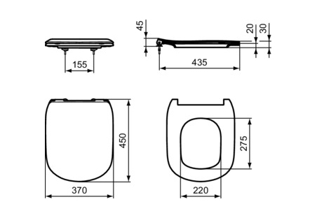 Конзолна тоалетна Tesi AquaBlade®+ седалка T007901+T352701 - Image 19