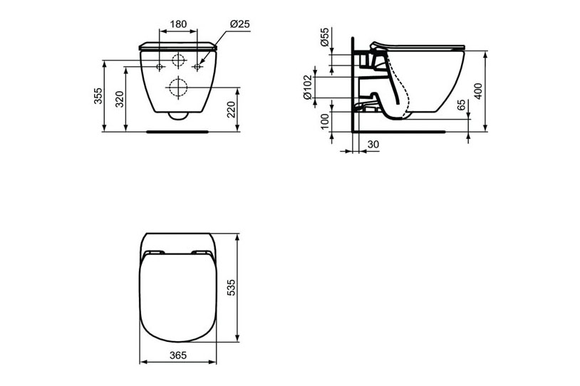 Конзолна тоалетна Tesi AquaBlade®+ седалка T007901+T352701 - Image 20