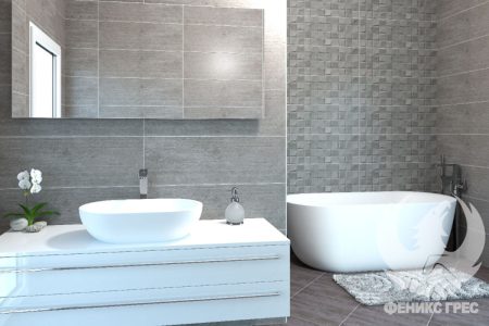 Manchester Grafito 30x90 серия плочки за баня