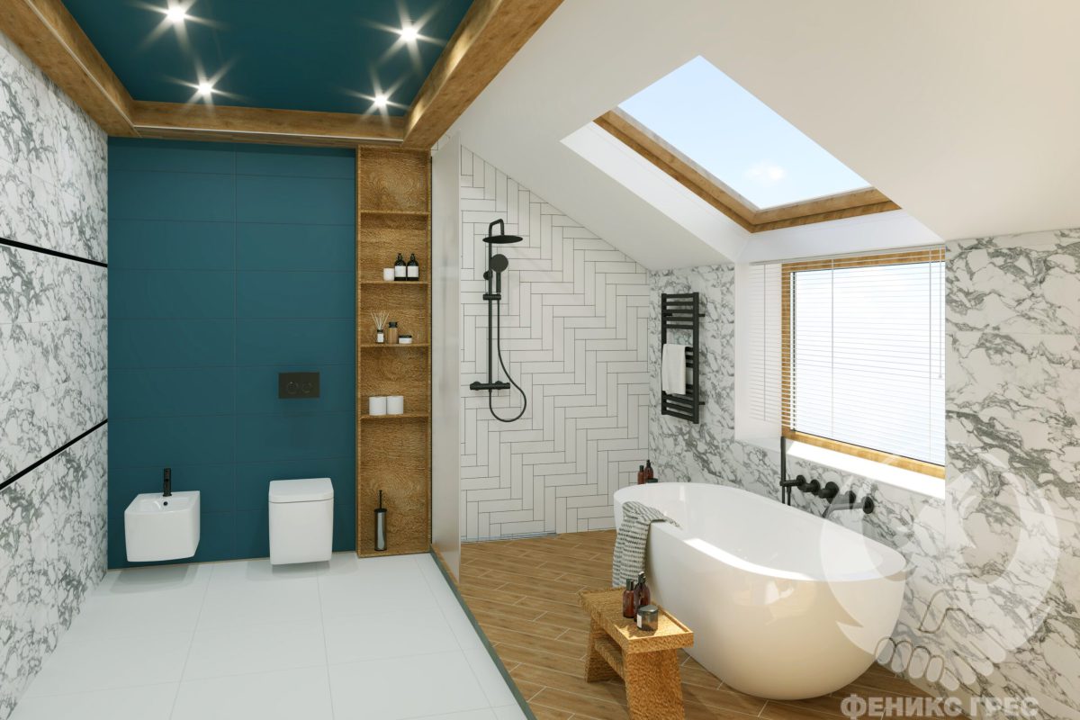 Michelangelo/Blue Moon 30x90 серия плочки за баня - Image 1