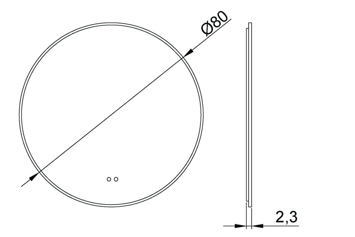 Кръгло огледало с лед осветление Moon 80 - Image 6
