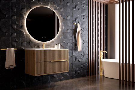 Кръгло огледало с лед осветление Moon 80