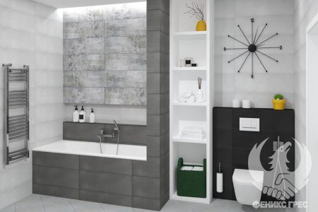 Natur Noir 25x75 серия плочки за баня