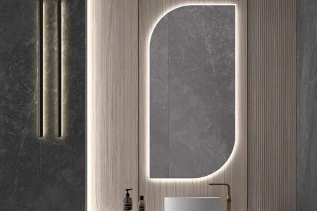 Огледало с лед осветление с неправилна форма Elio 50×100