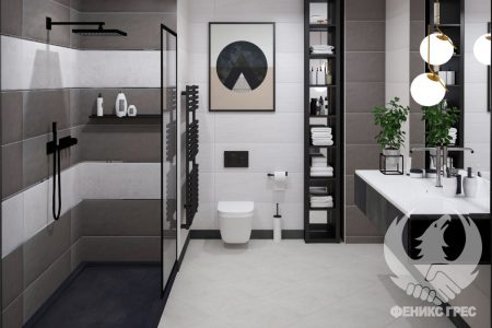 Newton White 30x90 серия плочки за баня