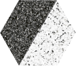 Дизайнерска плочка Onil Black Hex 20x24