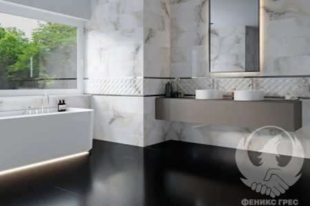 Onyx Grey 25x75 серия плочки за баня