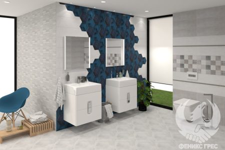 Ramen Ceniza 20x60 серия плочки за баня