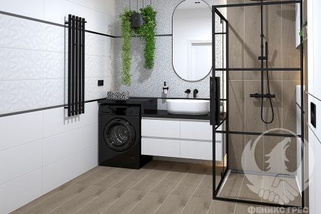 Romani Black and White 30x90 серия плочки за баня