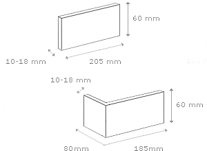 Облицовъчен камък Rustik ЪГЛИ 6x8-18.5