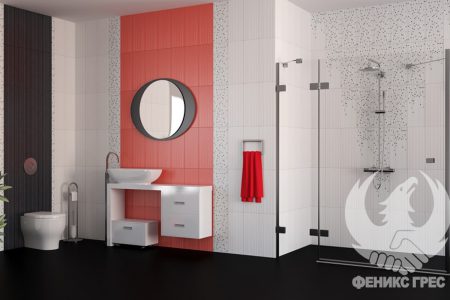 Saba Rojo and Negro 20x50 серия плочки за баня