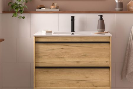 Конзолен шкаф с мивка Attila 80см. Africa Oak