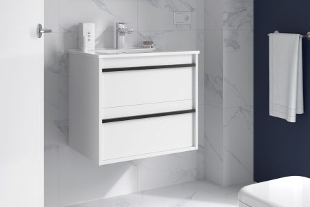 Конзолен шкаф с мивка Attila 60см. White