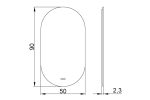 Овално огледало с осветление Pill 50x90 - Image 6