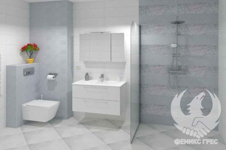 Space Blanco and Gris 20x60 серия плочки за баня