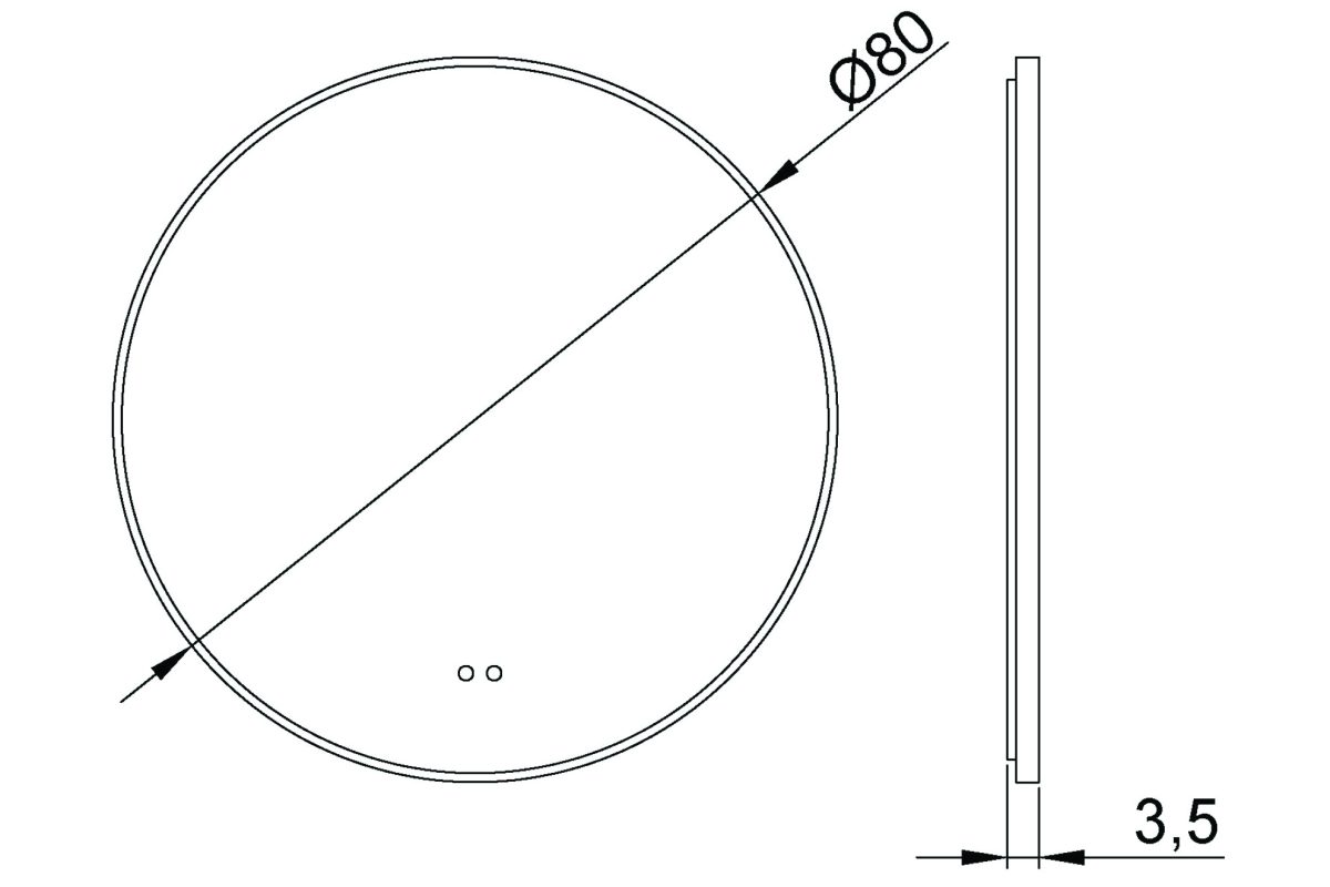 Кръгло огледало с лед осветление Spot 80 - Image 2