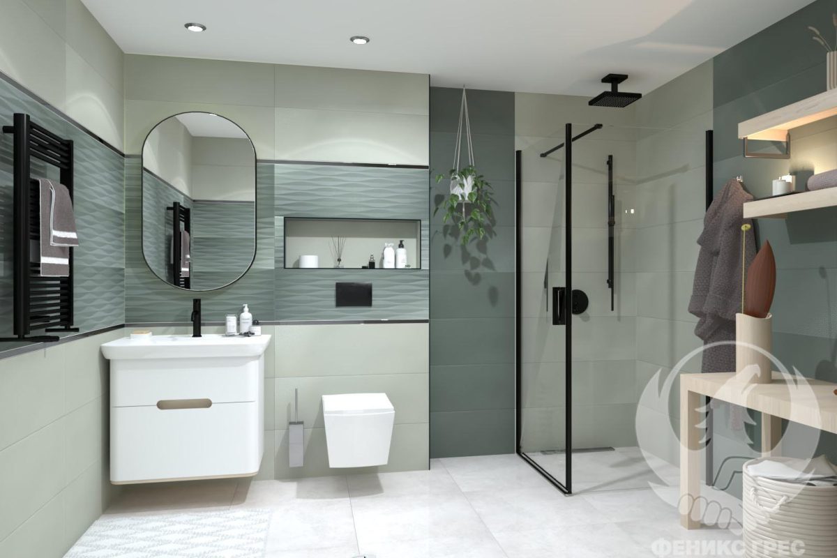 Montmartre Vert 30x90 серия плочки за баня - Image 1