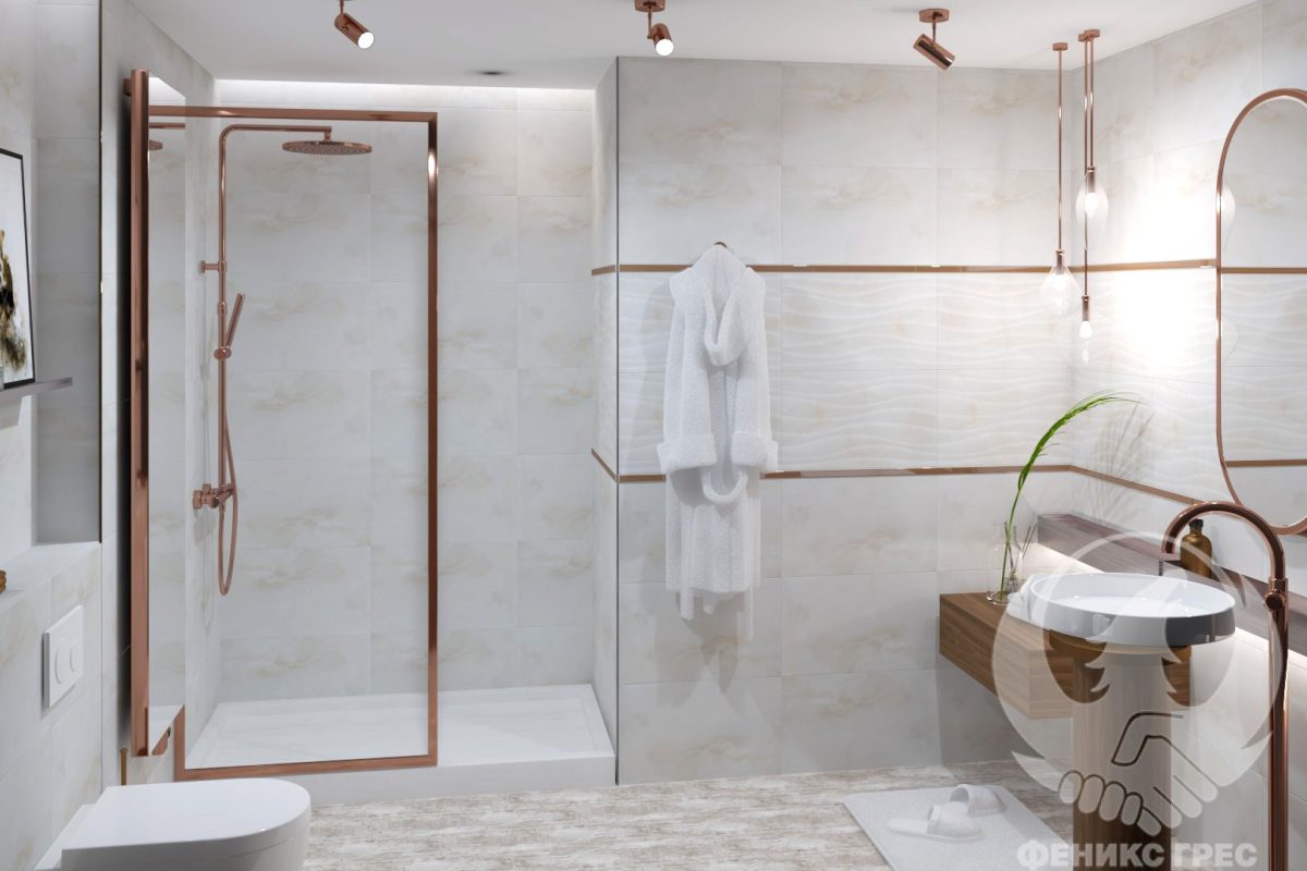 Naza White 33.3x55 серия плочки за баня - Image 1