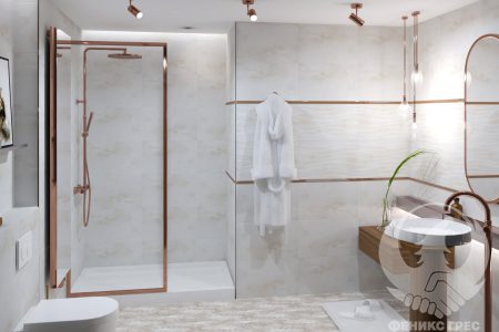 Naza White 33.3x55 серия плочки за баня