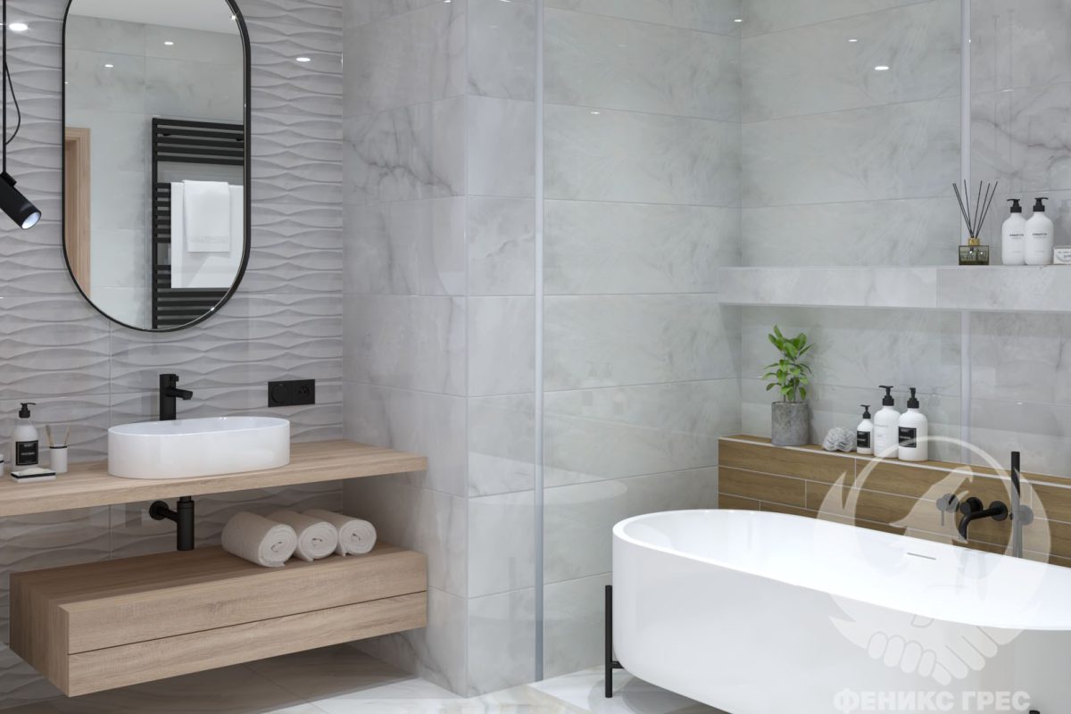 Onix White 30x90 серия плочки за баня - Image 1