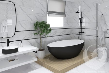 Anima White Brillo 30x60 серия плочки за баня